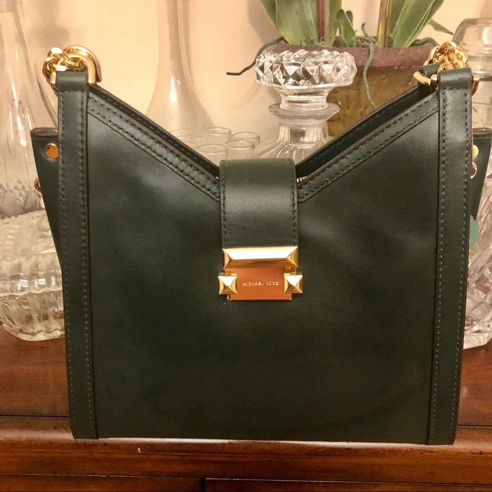 Michael Kors Bag Whitney Small Chain Leather Shoulder Tote NWT - Picture 6 of 9